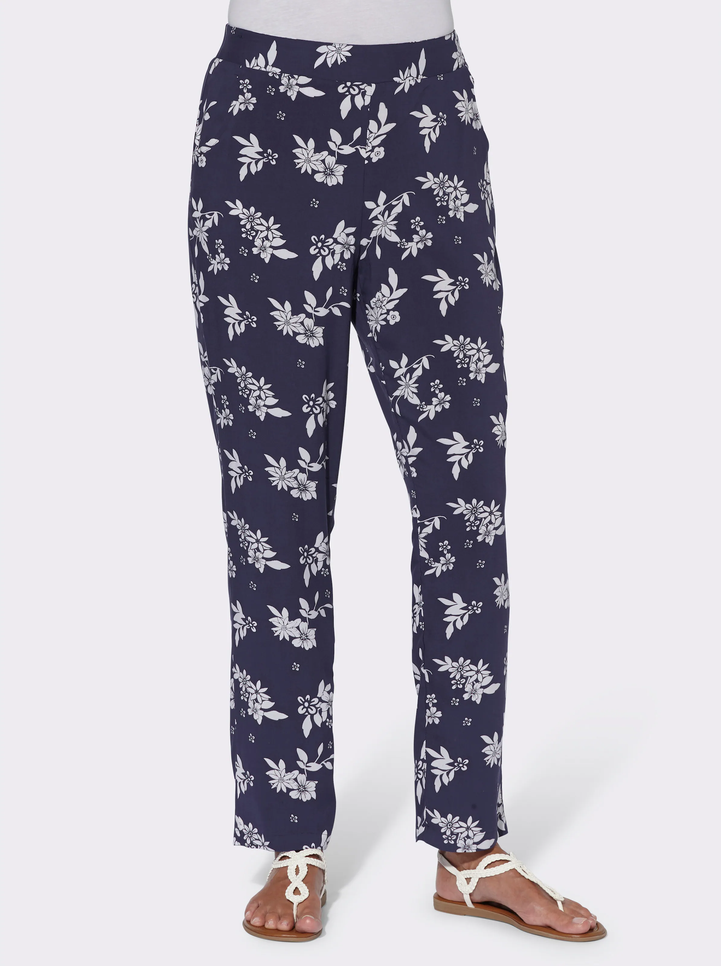 Hose floral bedruckt