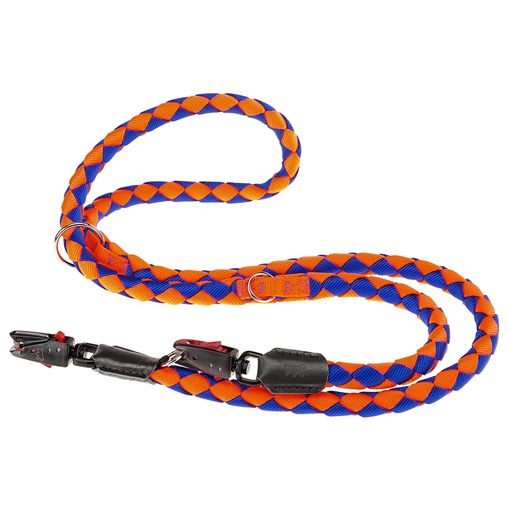Laisse de dressage pour chiens en nylon twist matic ga12/200, mousqueton magnétique automatique
