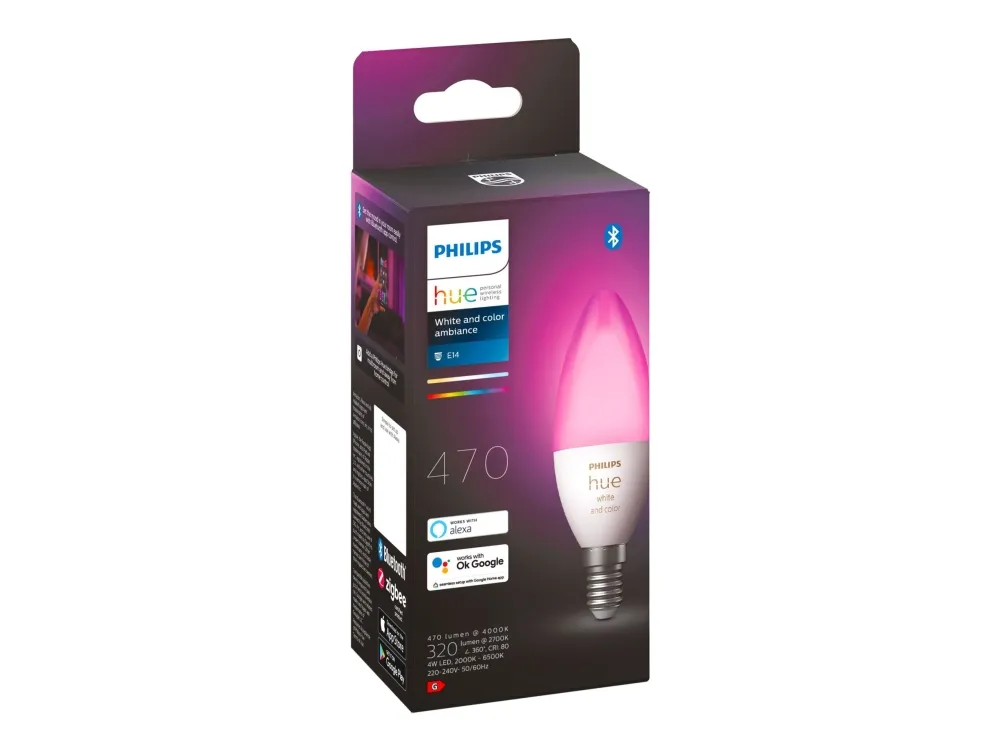 Philips Hue White and Color Ambiance Kerte - E14 pære