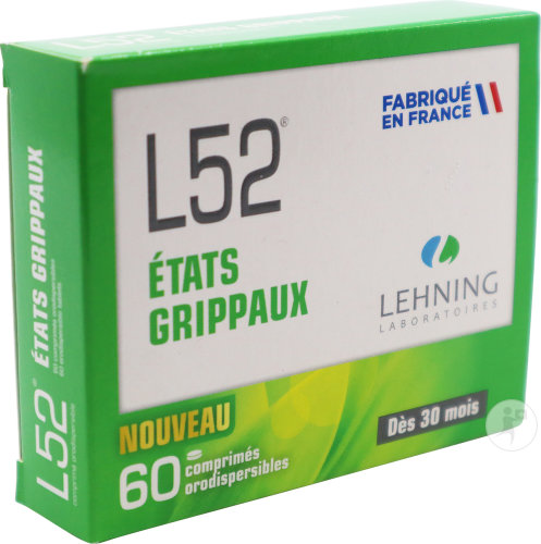 Lehning L52 États Grippaux 60 Comprimés Orodispersibles