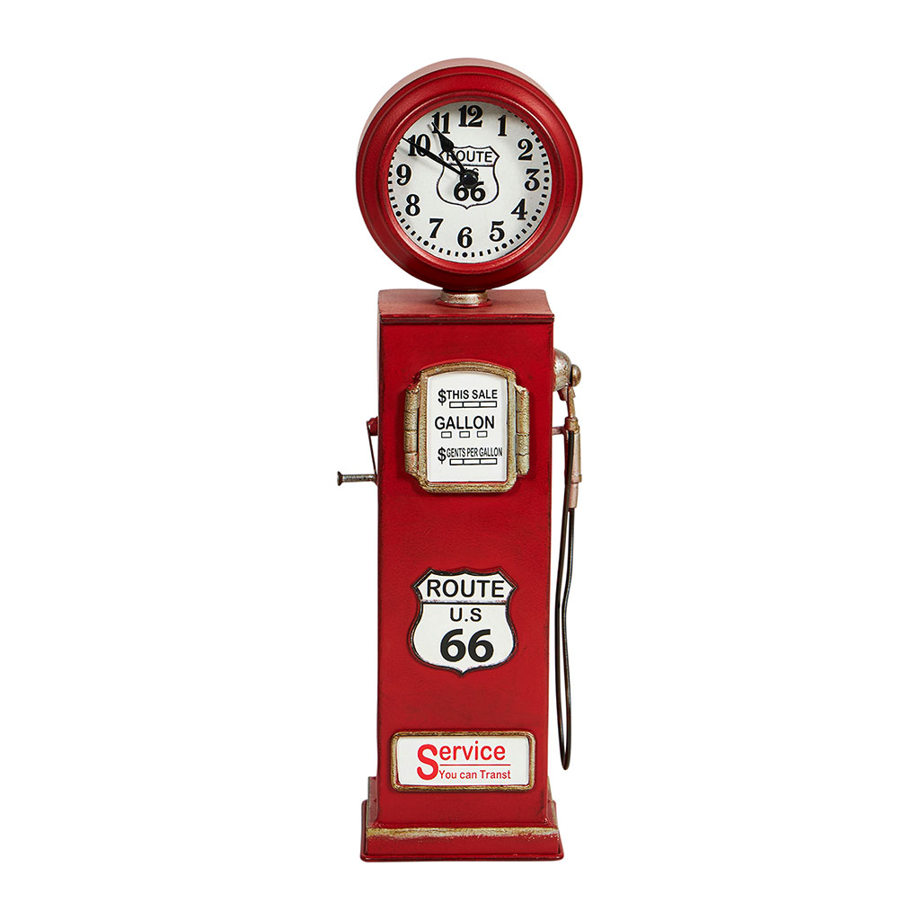 Horloge métal et pastique rouge H 37.3cm