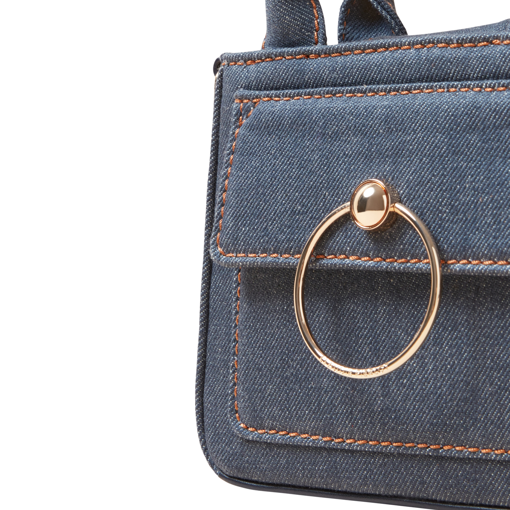 Mini sac bandoulière en denim de coton | Bleu