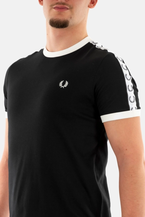 Tee shirt fred perry taped ringer 102 black