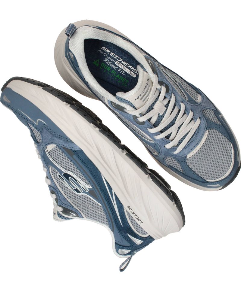 Skechers Edgeride Cool Fusion Sneakers Blauw Dames