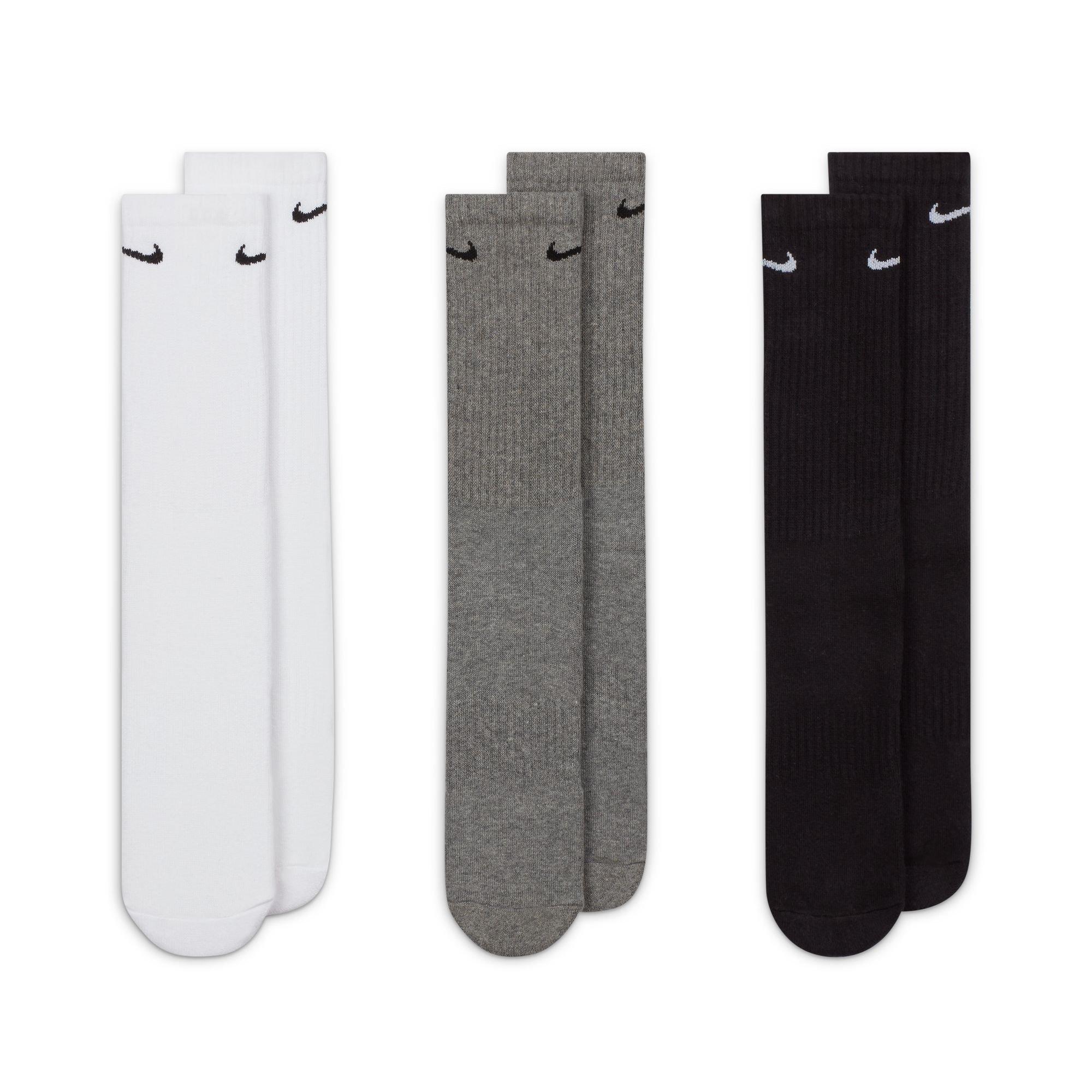 Nike Everyday 3 Pack Cotton Cushioned Crew Socks