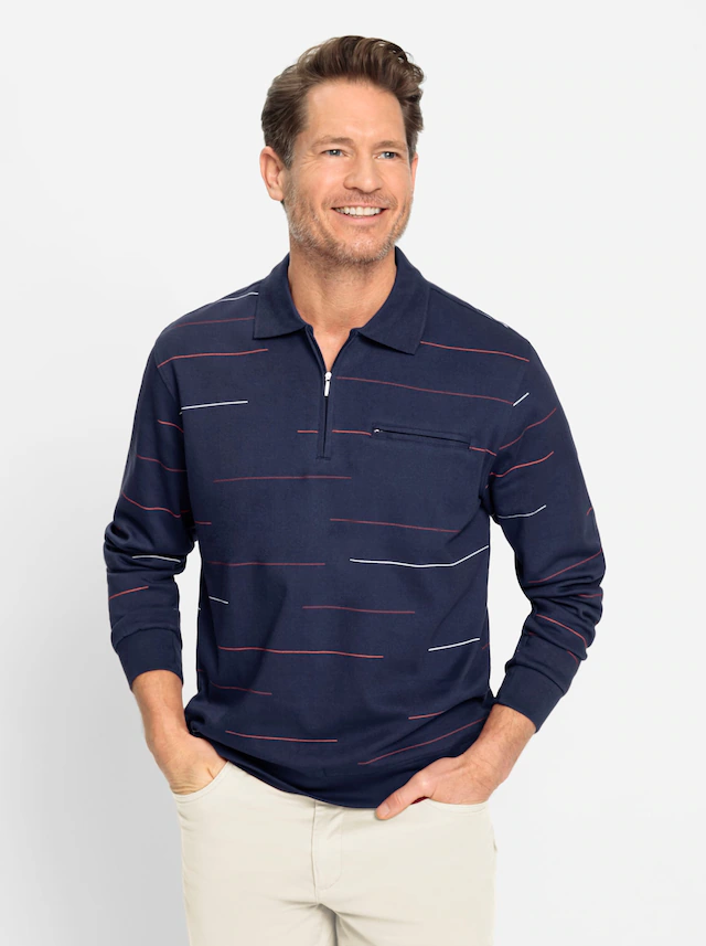Marco Donati Langarm-Poloshirt »Sweatshirt«, 1 Stk.