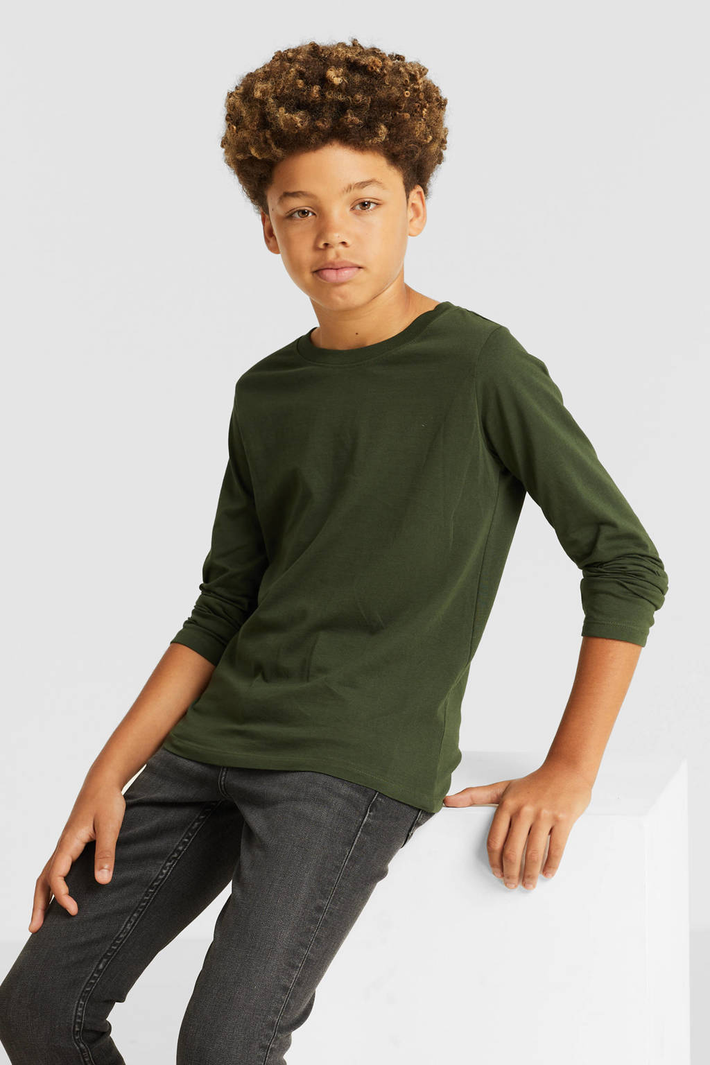 anytime longsleeve T-shirt khaki