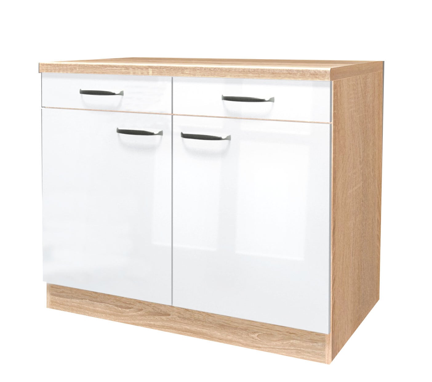 Unterschrank Valero Weiß/Braun 100 x 86 x 60 cm