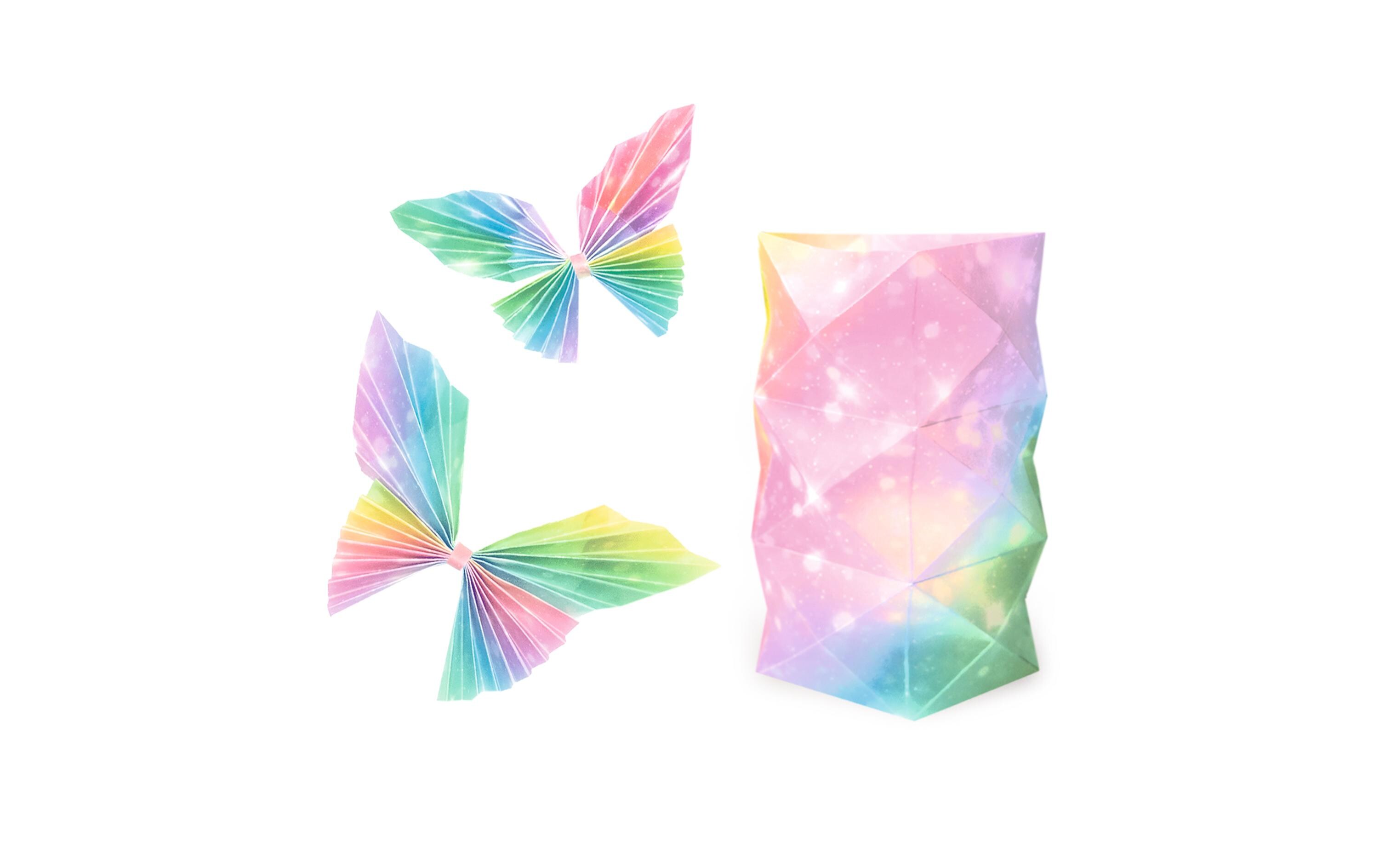 Faltblätter 50 Blatt, MehrfarbigTransparentpapier-Faltblätter für tolle Origami