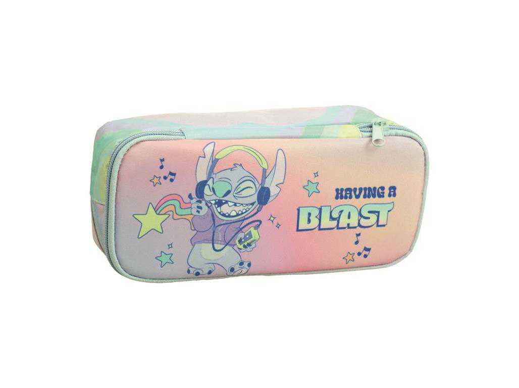 ESTOJO OVAL STITCH PURPLE PINK 26X6X10CM