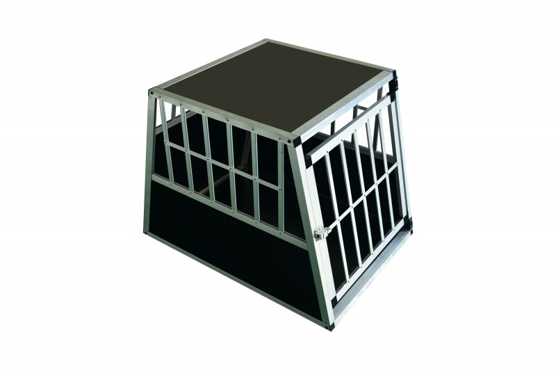 Hundebox Alu geneigte Rückseite M schwarz