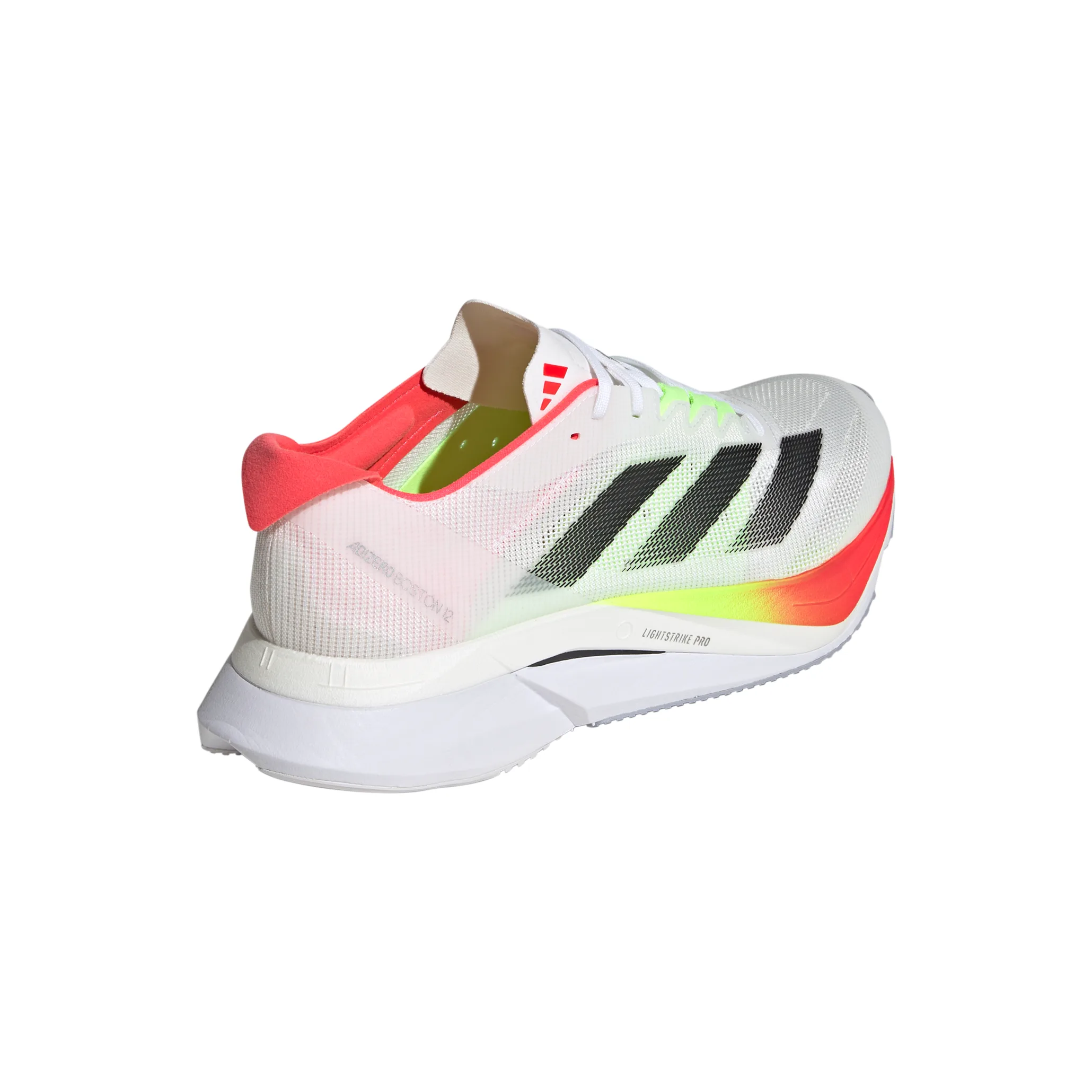 Adidas Men's Adizero Boston 12 Shoes Ftwr White/core Black/lucid Red