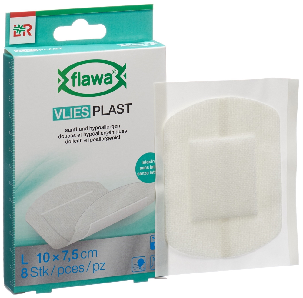 FLAWA Vlies Plast Pflasterstrips<br>8 Stück, 7.5x10cm