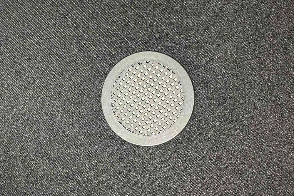 Runder Polsterhocker VOGUE 40cm rostbraun Samt mit Stauraum