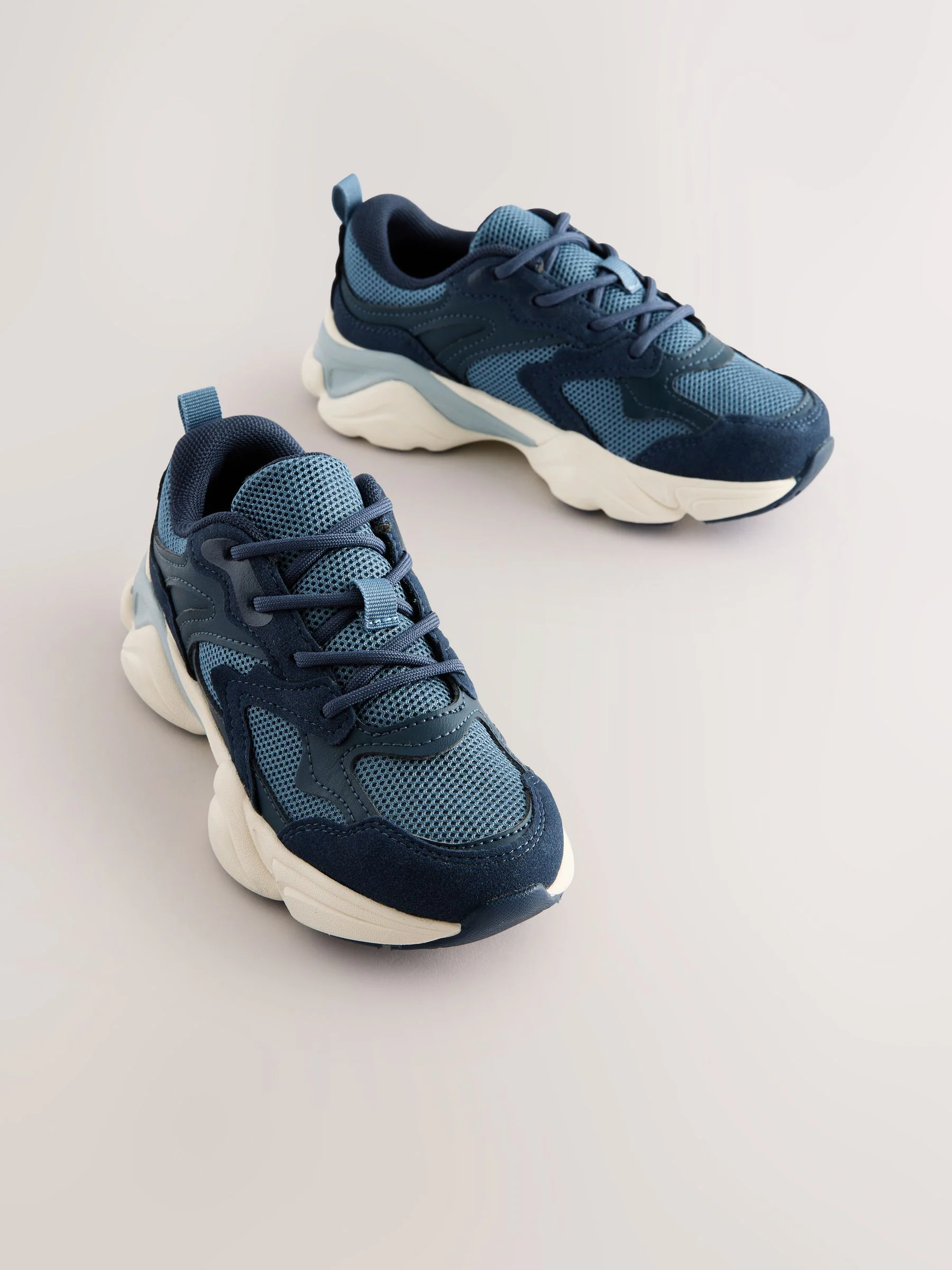 Blauw - Sneakers met veters