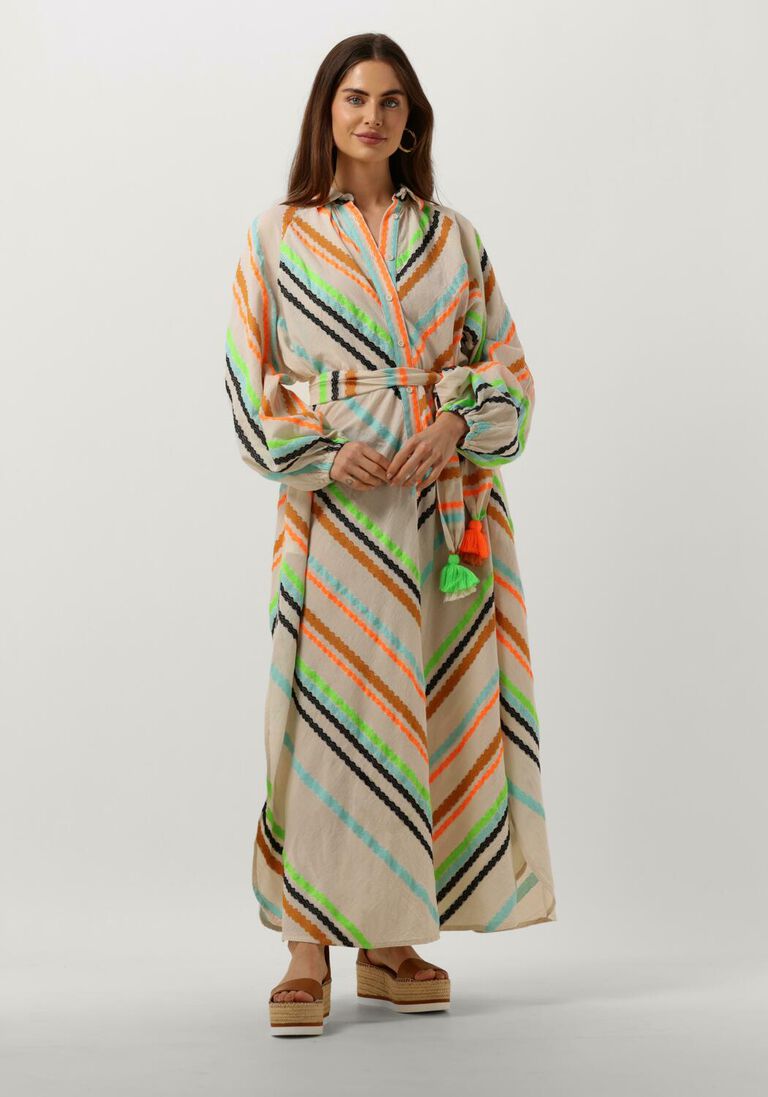 DEVOTION gebroken wit devotion maxi jurk opsianos