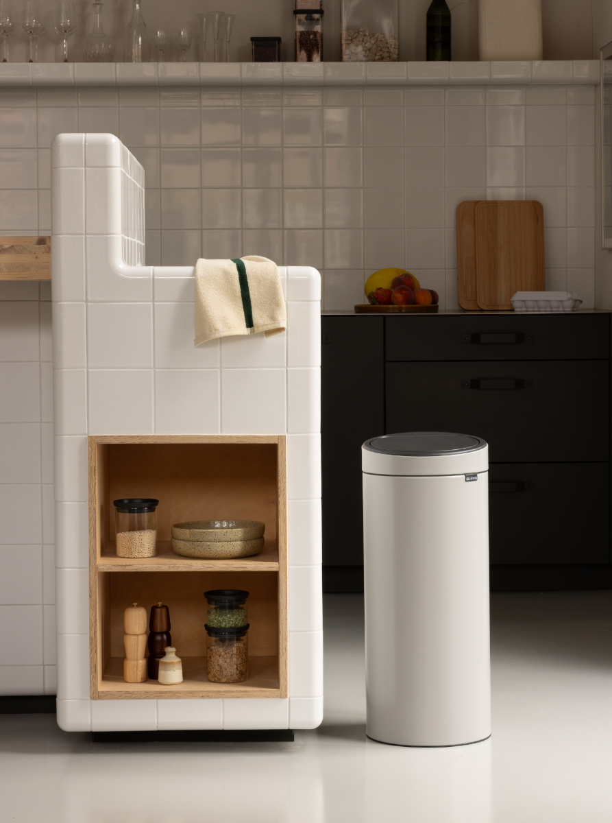 Touch Bin New afvalemmer, 30 liter, kunststof binnenemmer - Soft Grey