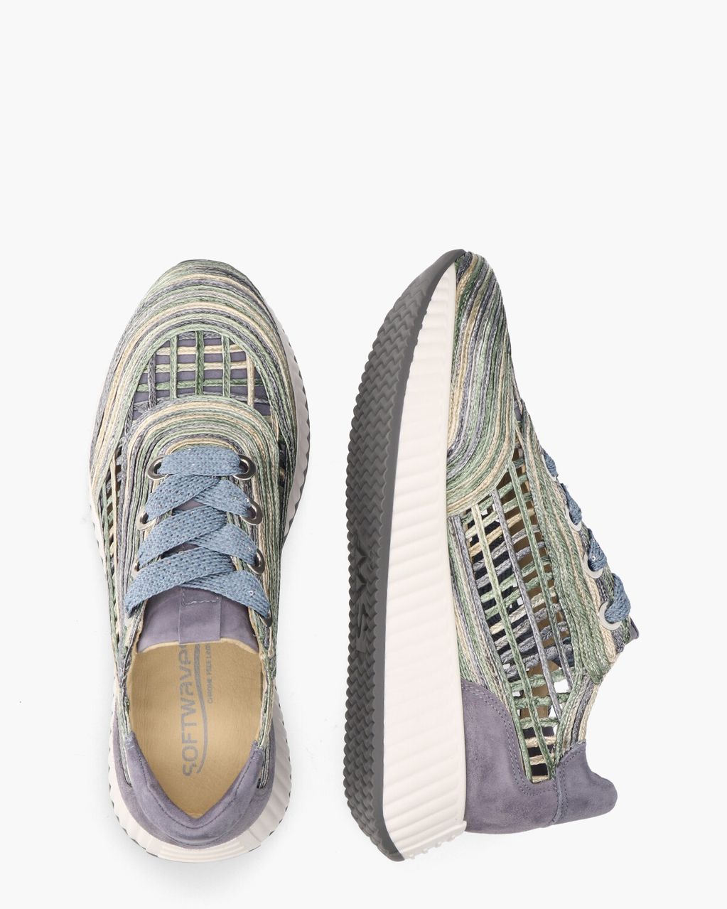 Softwaves Ardi Blauw/Multicolor Damessneakers