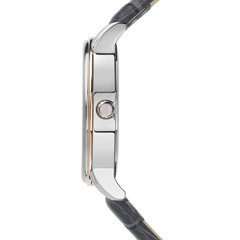 Montre acier bracelet cuir