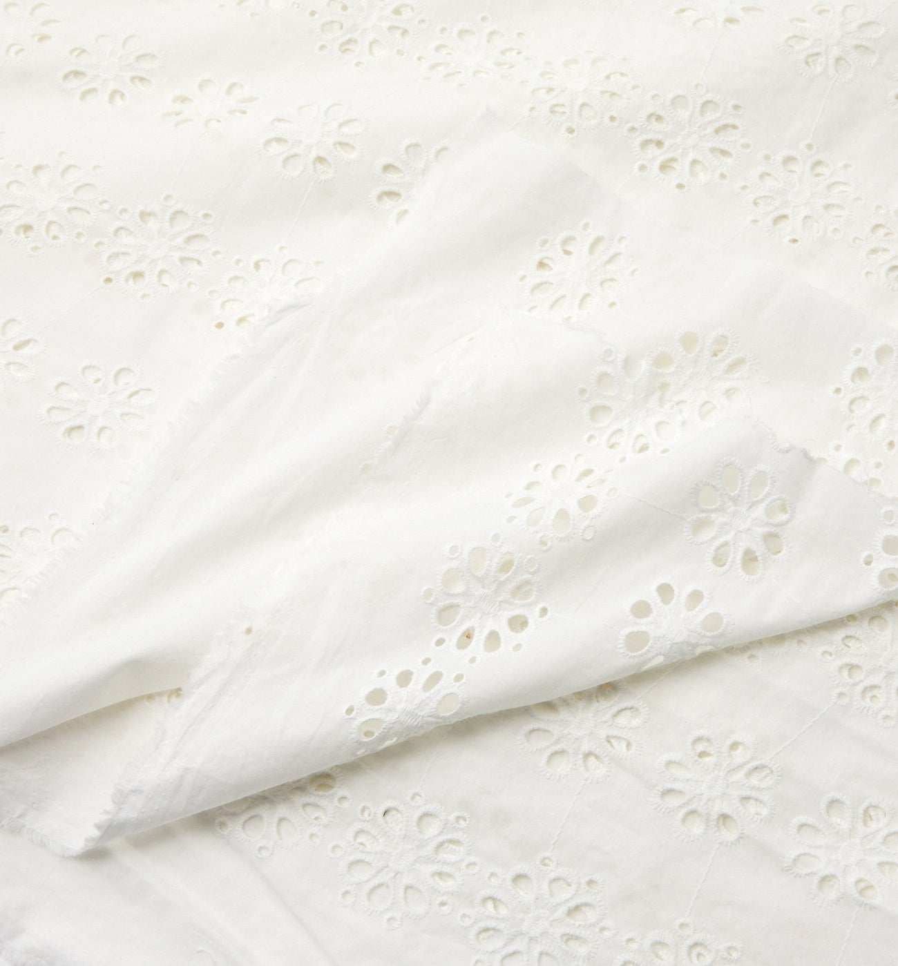 Coupon 2 m broderie anglaise - Ecru