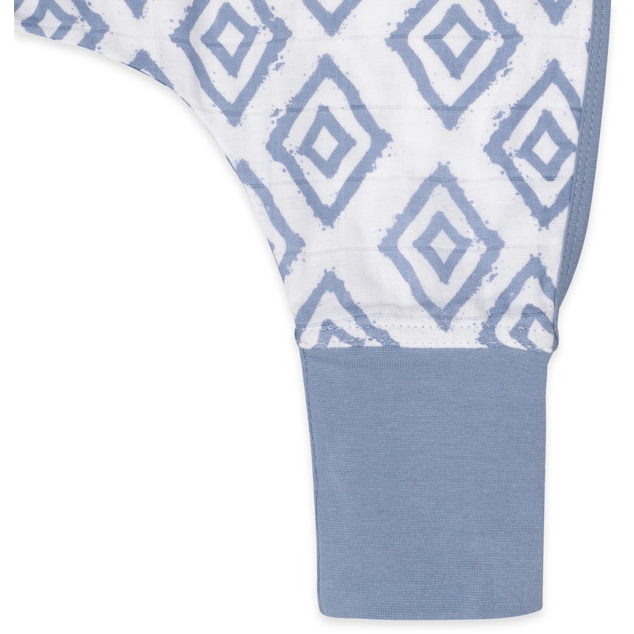 emma & noah Schlafsack 0.5 TOG Rauten blau mit Füßen