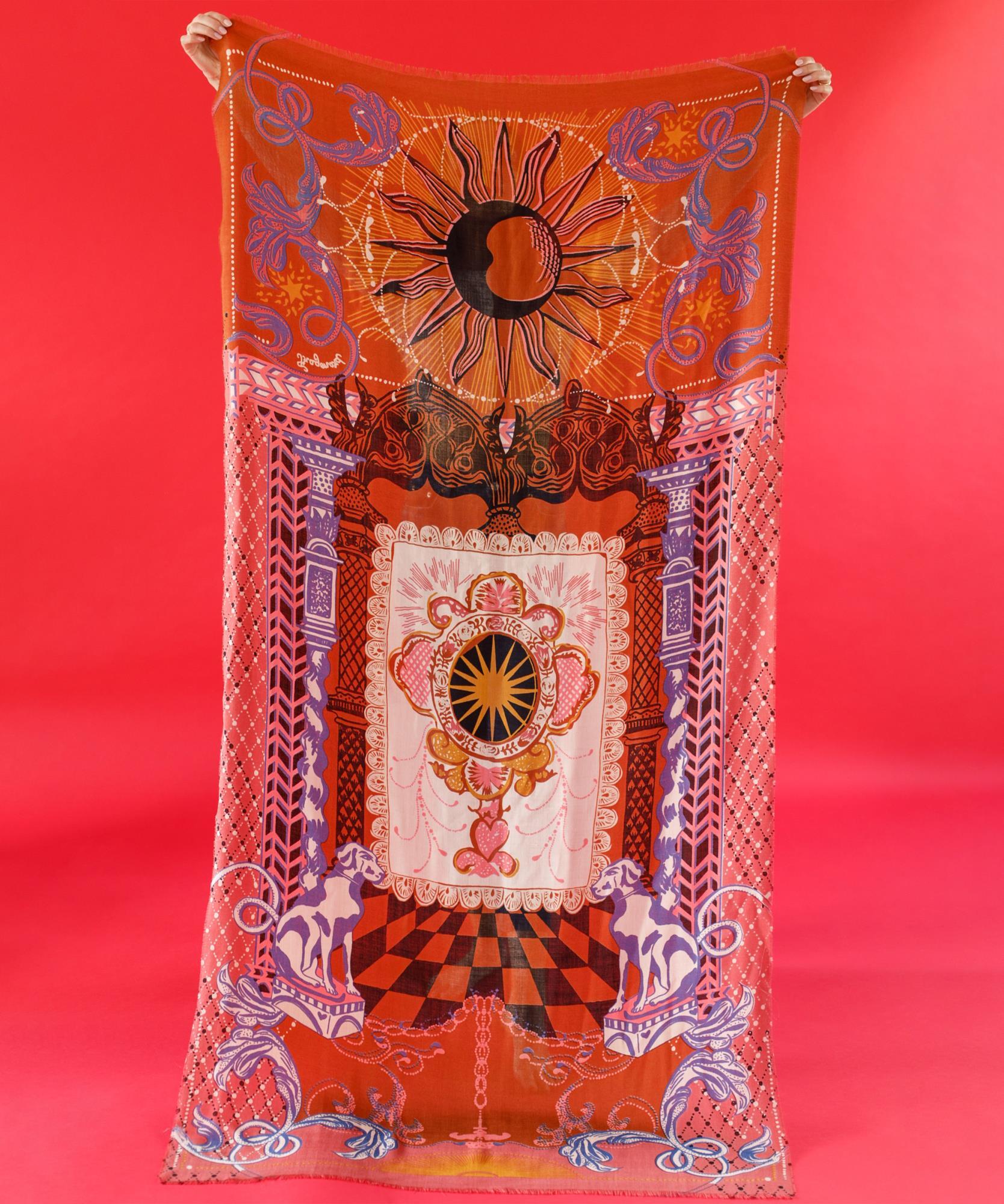 Châle Astre  100 x 200cm - Caramel