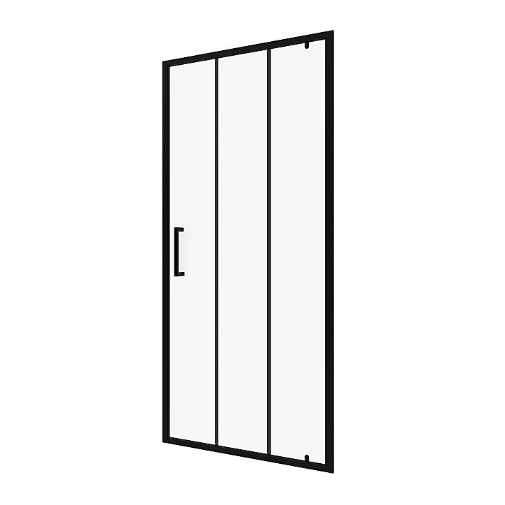 Porte de douche pivotante noir Galedo FactorX 90cm