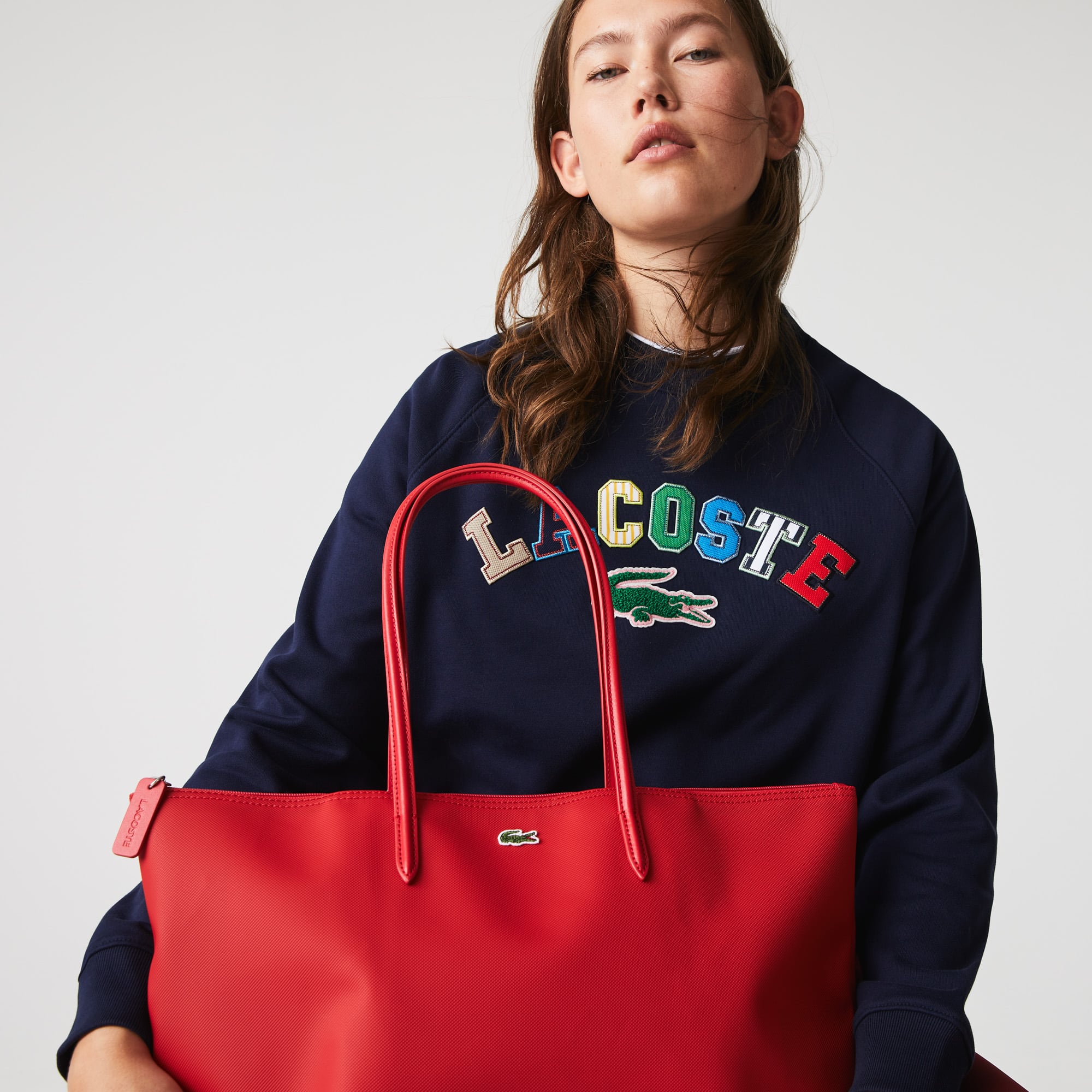 Sac cabas zippé L.12.12 Concept uni Sacs à main & Cabas - Rouge - Lacoste - Femme
