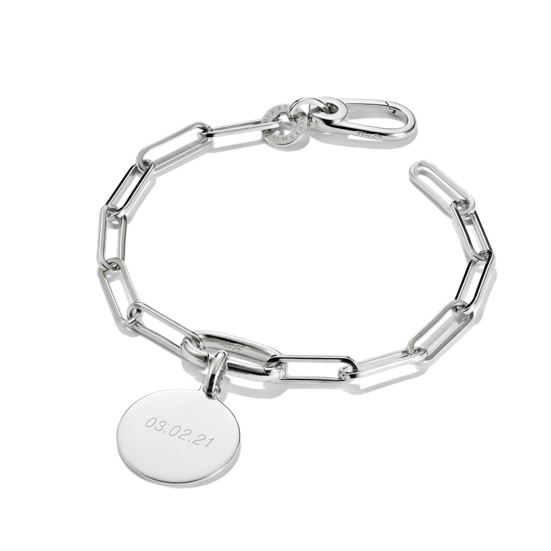 Thomas Sabo Connect Charm-Armband Paperclip mit einem Connect Link Silber