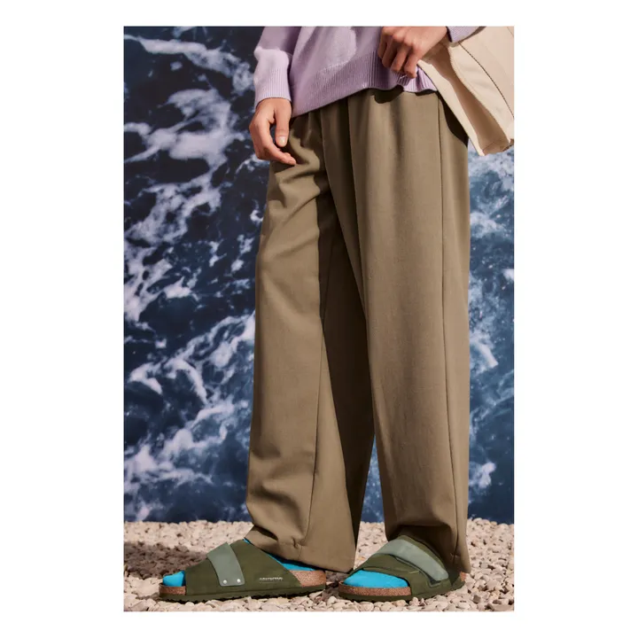 BIRKENSTOCK Sandales Kyoto Chaussant Normal | Vert kaki