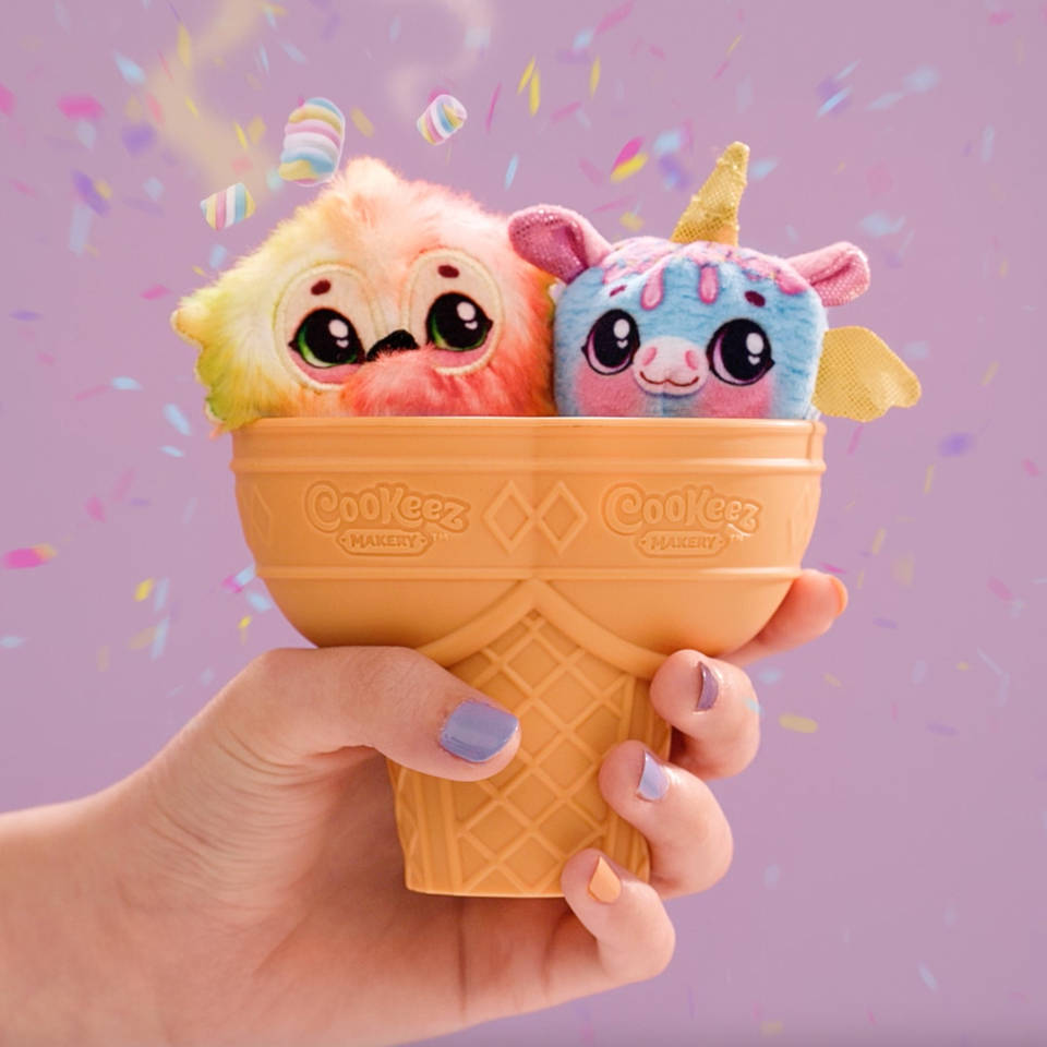 Cookeez Makery Yum Yumz 2-pack pluchen knuffeltjes in een ijsje