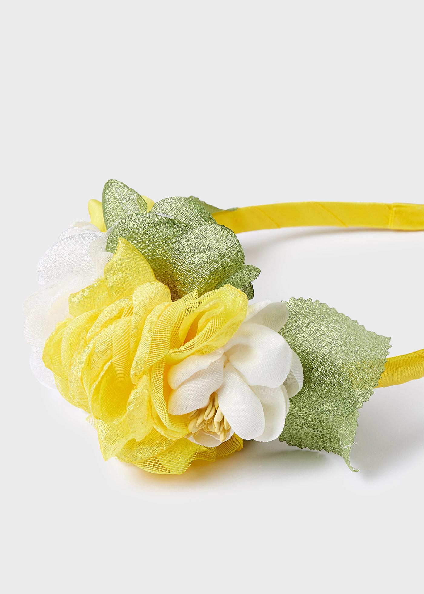 Tiara com aplique floral para meninas