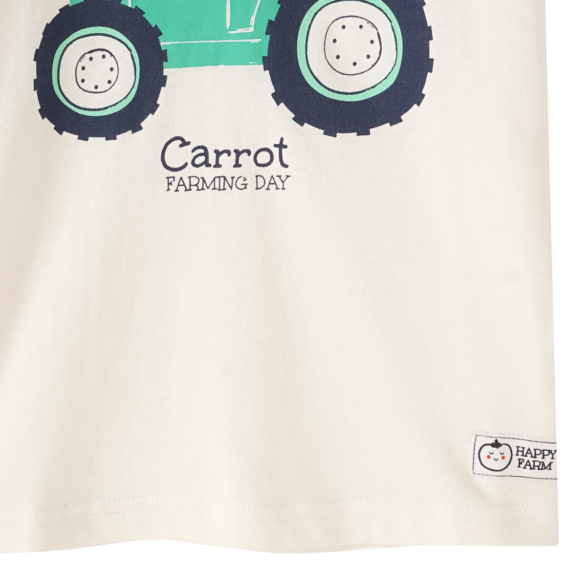 Topolino Jungen T-Shirt mit Traktor-Print creme