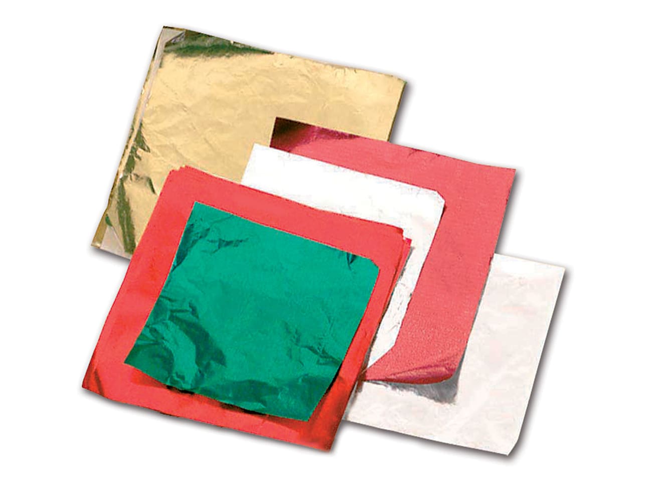 Carré papier métallisé (x 1000) - pour chocolats et bonbons - Or (8 x 8 cm) - Mallard Ferrière