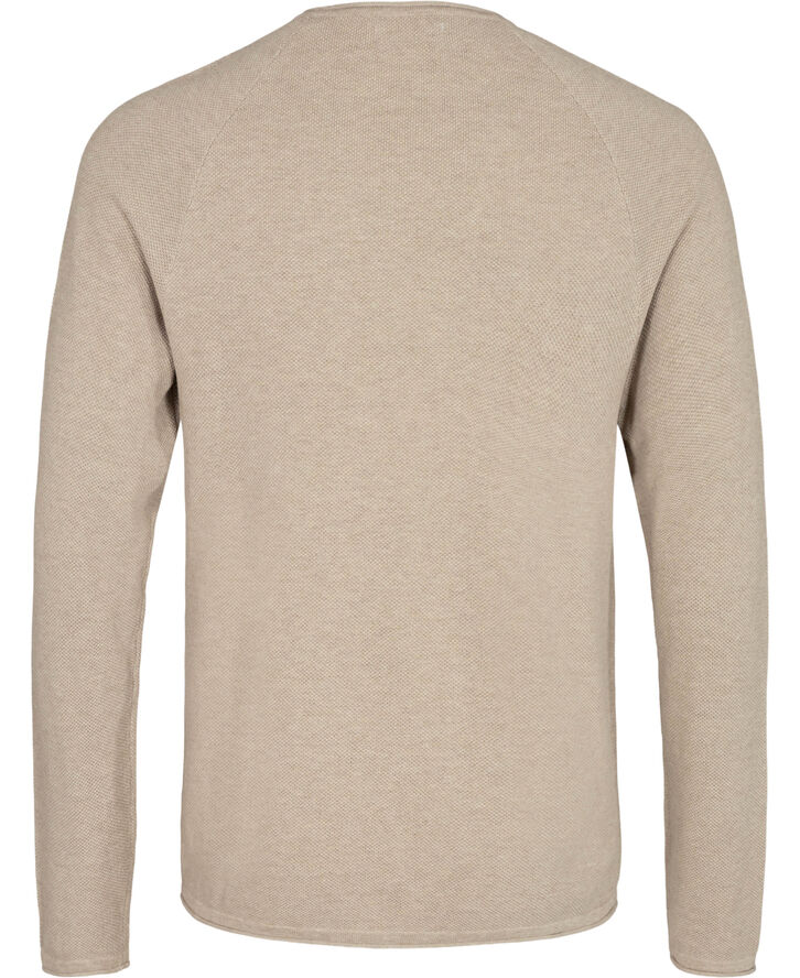 Jack & Jones JJEHILL KNIT CREW NECK NOOS Oatmeal/melange