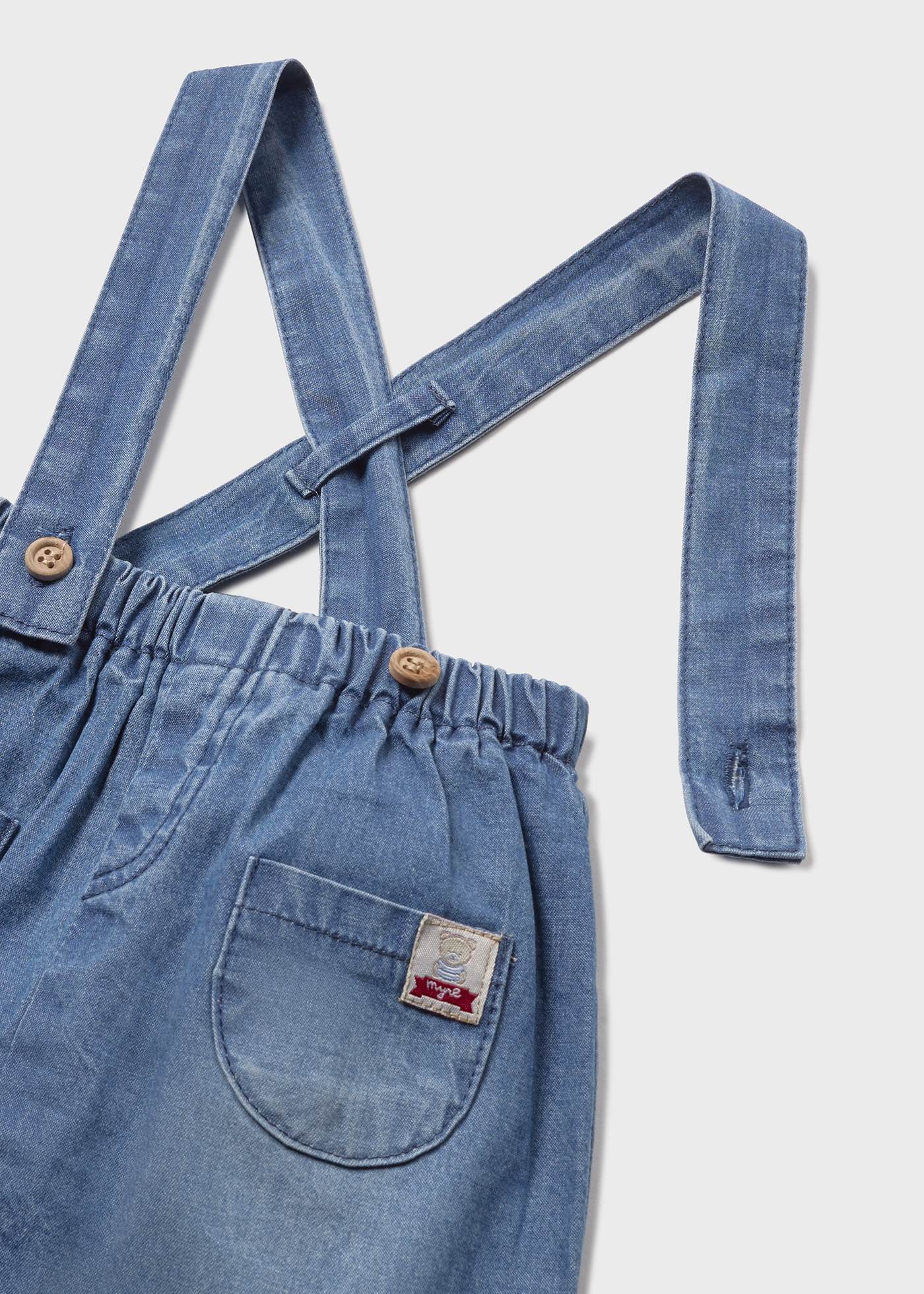 Conjunto de 2 peças em algodão sustentável para recém-nascidos.