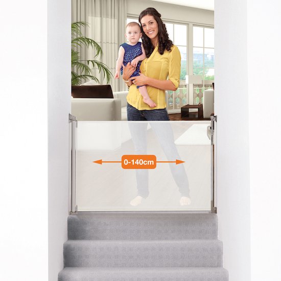 Barrière de sécurité rétractable 0-140 cm   Blanc        de               Dreambaby