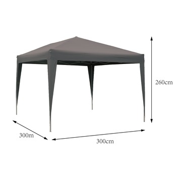Partytent Havana 3x3 m Antraciet