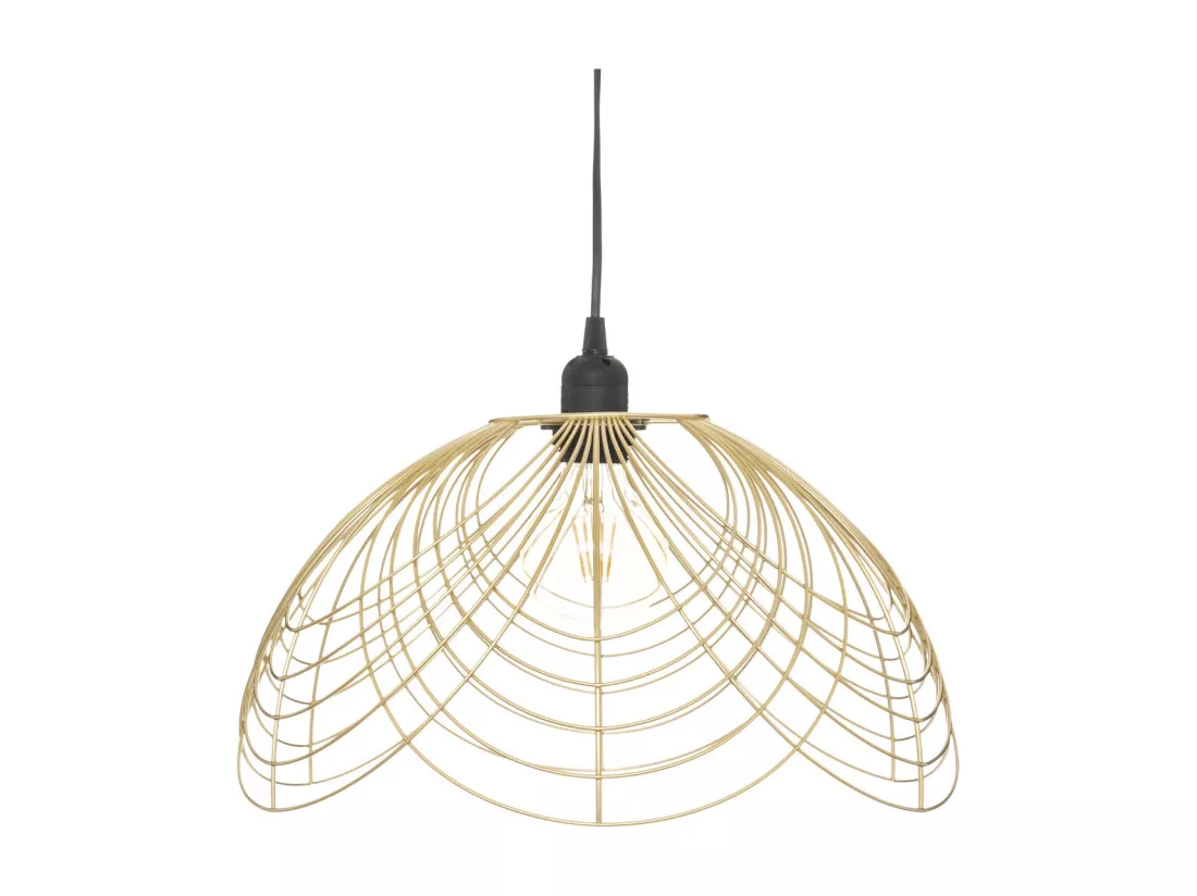 Luminaire Suspension en métal doré D 38 cm