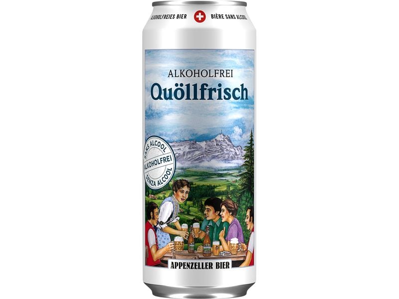 Appenzeller Bier Bier Quöllfrisch alkoholfrei 6 x 0.5 l Schweizer Lagerbier ohne Alkohol