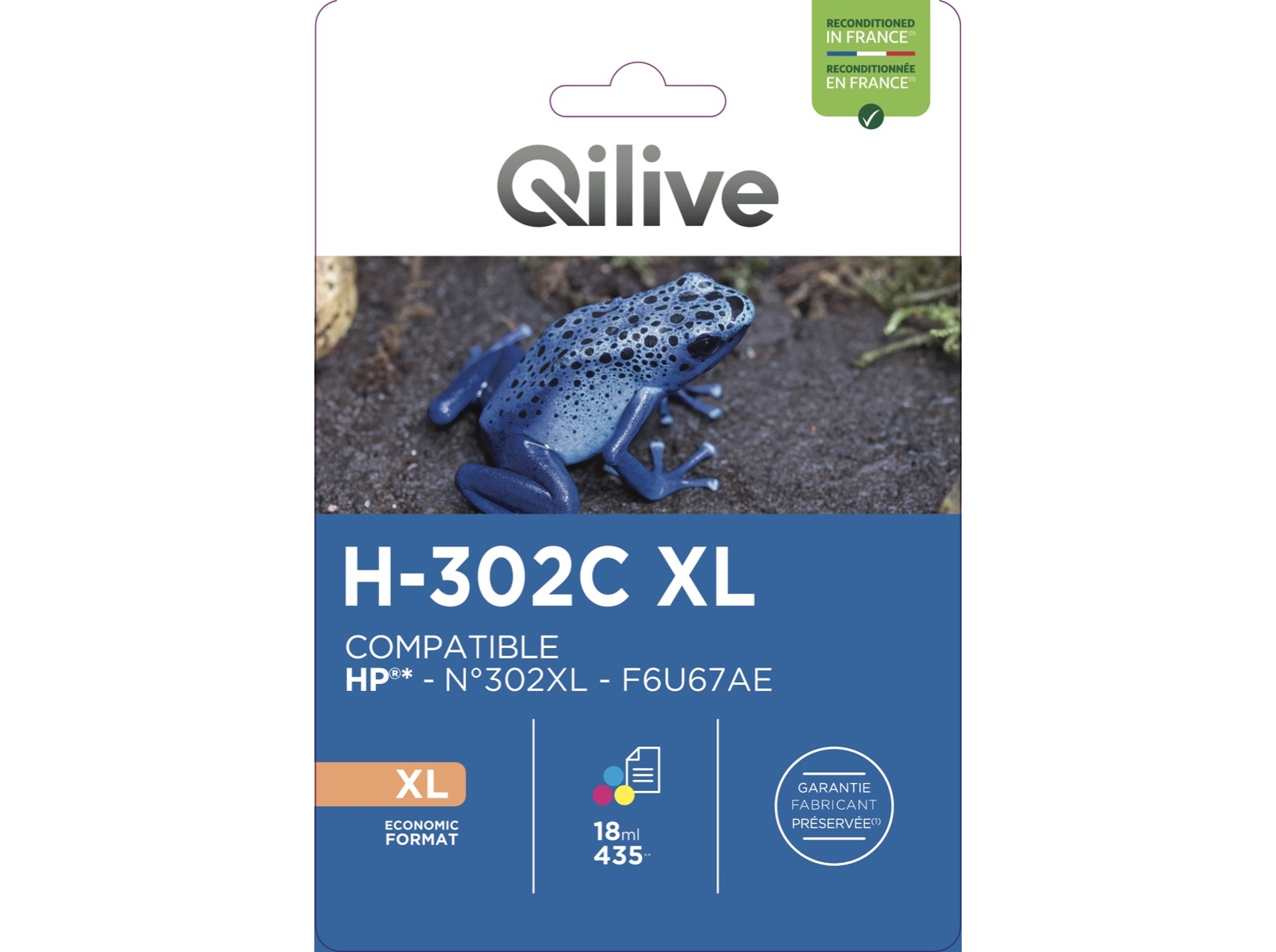 TINTEIRO QILIVE HP 302XL CL H-302C XL