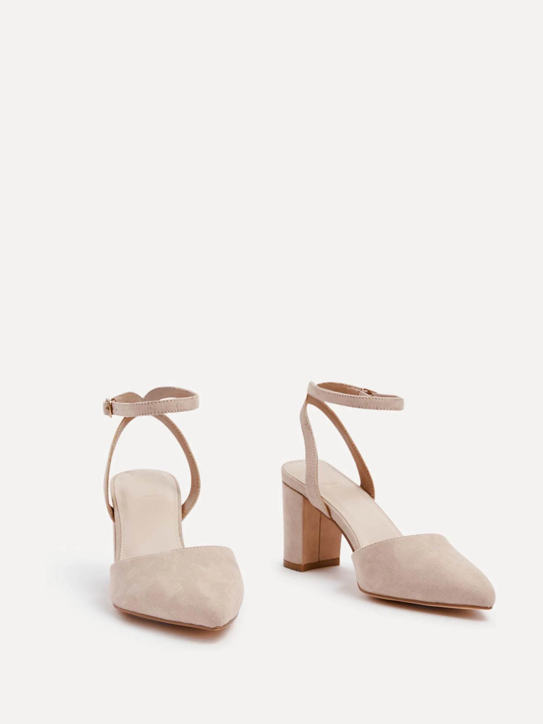 Licht beige - Linzi Larsa pumps met spitse neus en wijde pasvorm