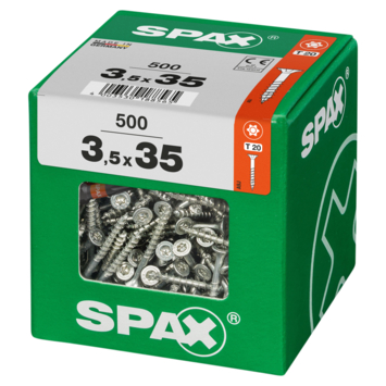 Spax universele schroef 3,5 x 35 mm wirox 500 stuks