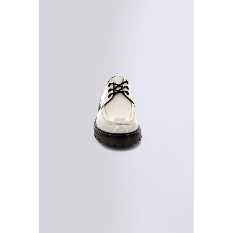 KICK DECKLOW BLANC CASSE VERNIS DERBIES Cuir Femme