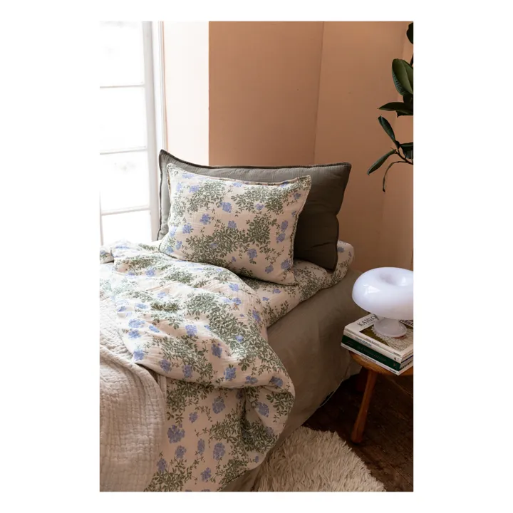 garbo&friends Parure de lit Plumbago en coton bio | Bleu