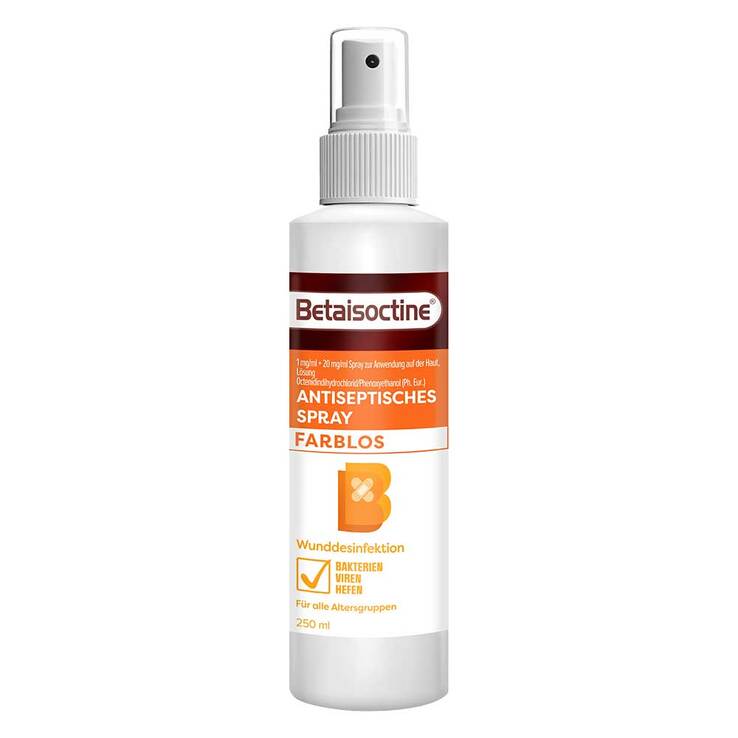 Betaisoctine 1 mg / ml + 20 mg / ml Spray z.Anw.a.d.H., 250 ml