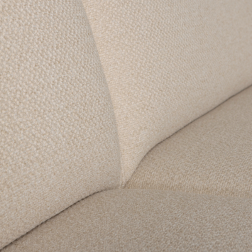 WOOOD 3-zits bank Roman beige geweven stof