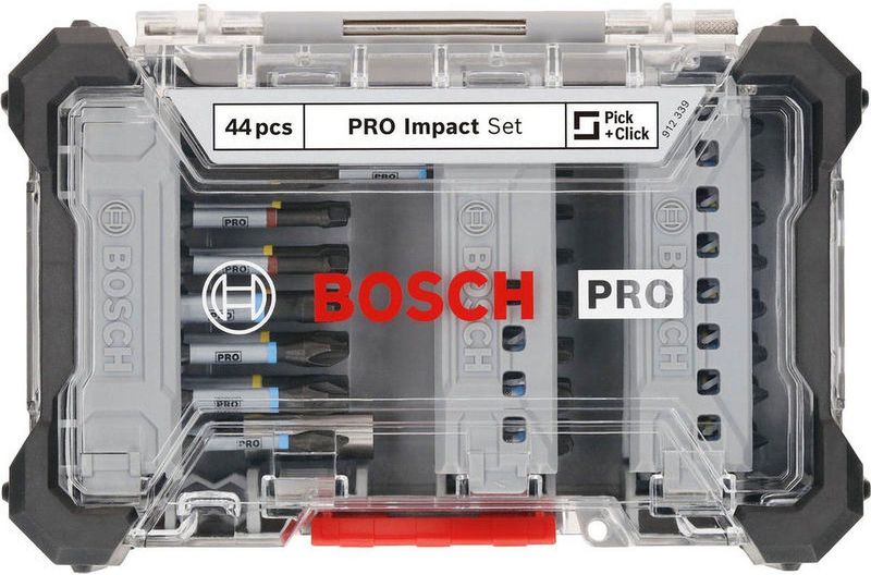 Bosch - PRO Impact Schroefbitset - 44-delig - Kleurgecodeerde Ringen - Stevige Koffer