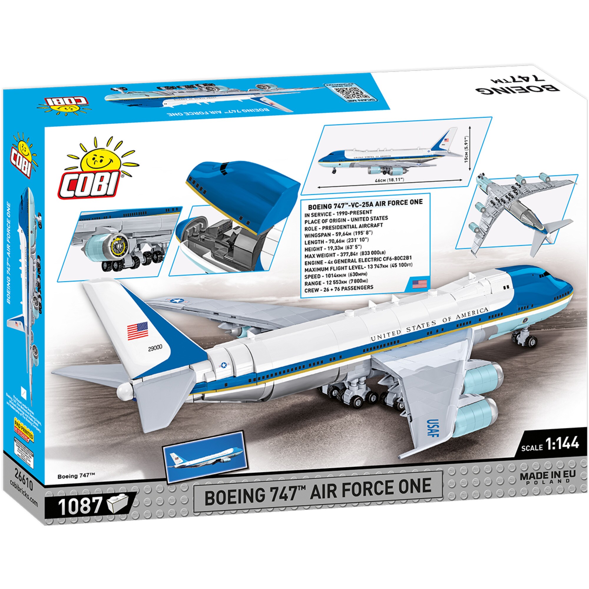 COBI Konstruktionsspielzeug Boeing 747 Air Force One