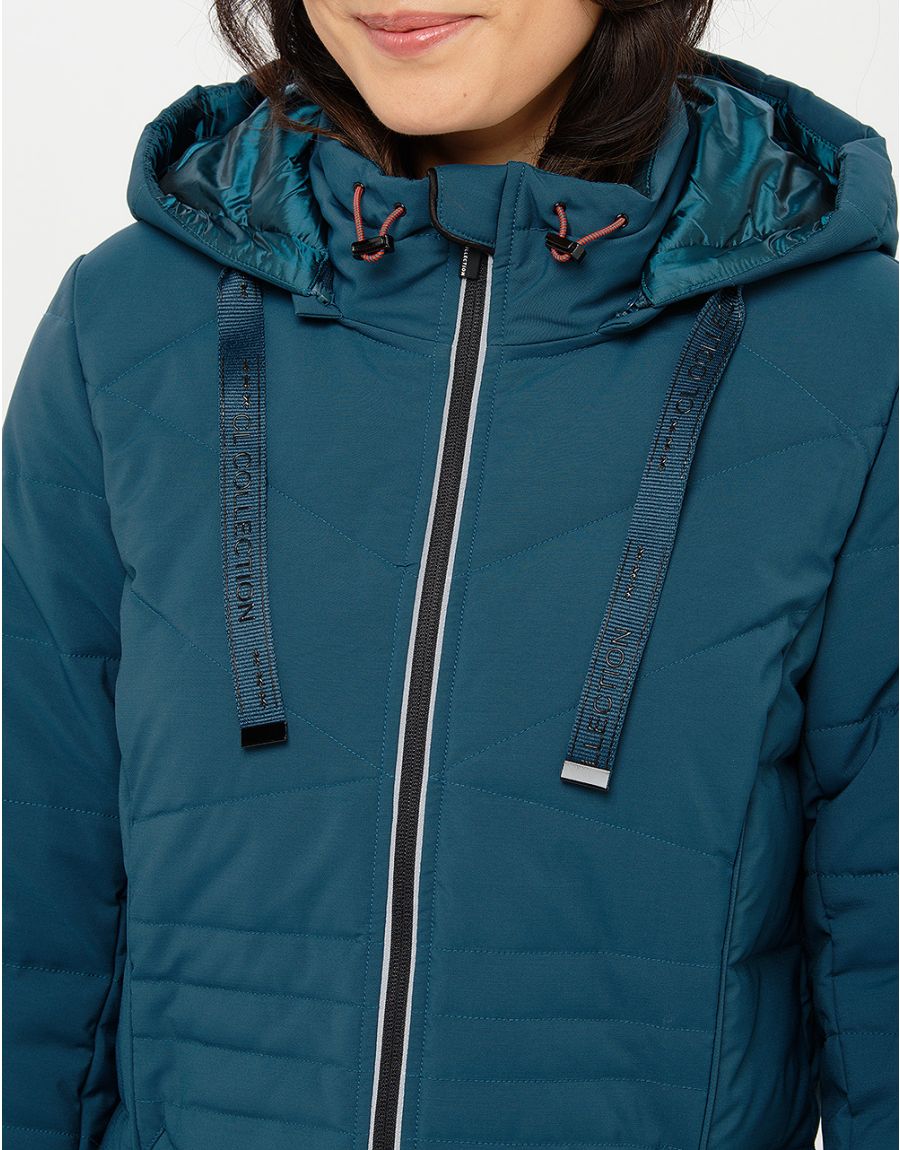 Doudoune longue bleu